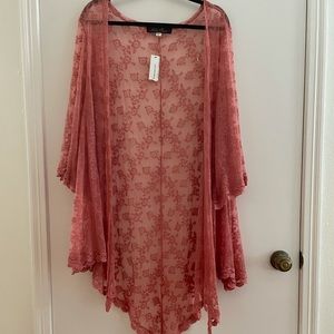NWT Coral Lace Cardigan